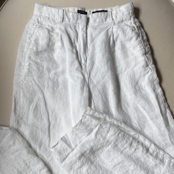 J. Crew Pants - J. Crew White Linen Trousers